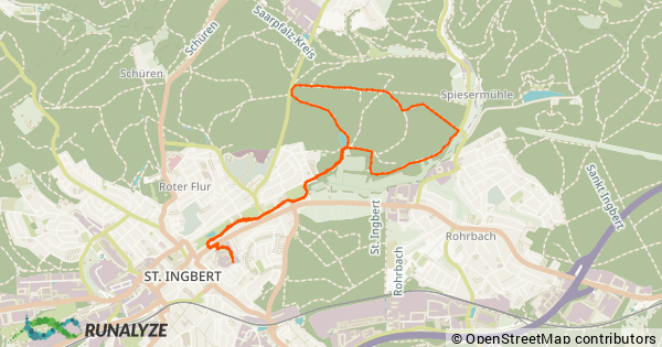 Laufen (Dauerlauf): 01:00:24h – 10,44 km – Wombacherweiher Loop ++